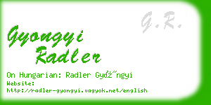 gyongyi radler business card